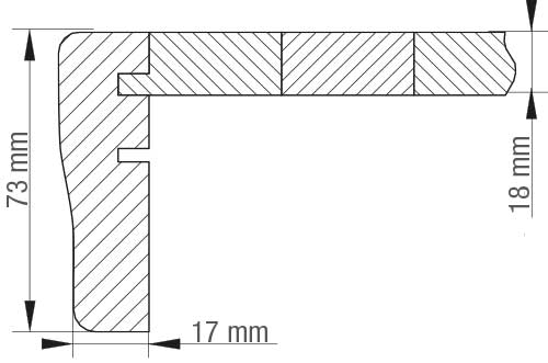 Profilovaná přední hrana – Elegance